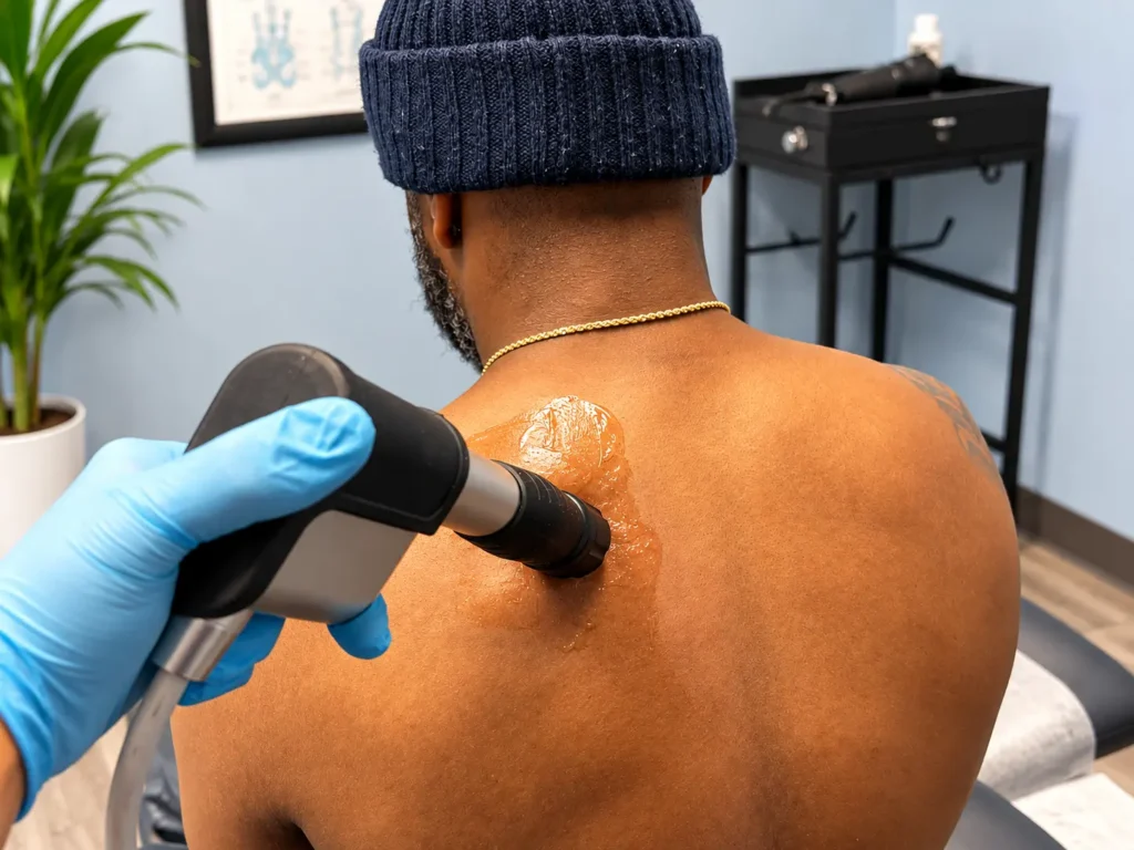 Shockwave therapy treatment at Lone Star Goodlife in Pearland, TX