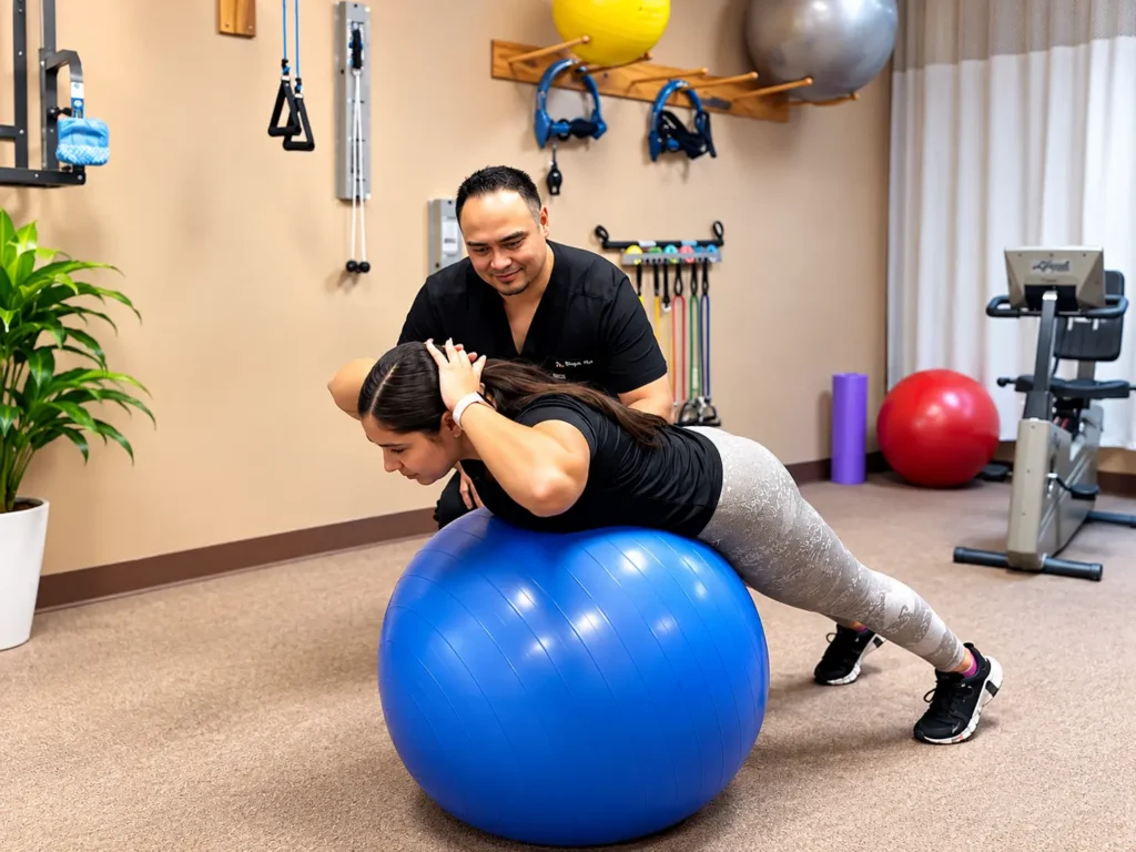 Rehabilitative exercise session at Lone Star Goodlife